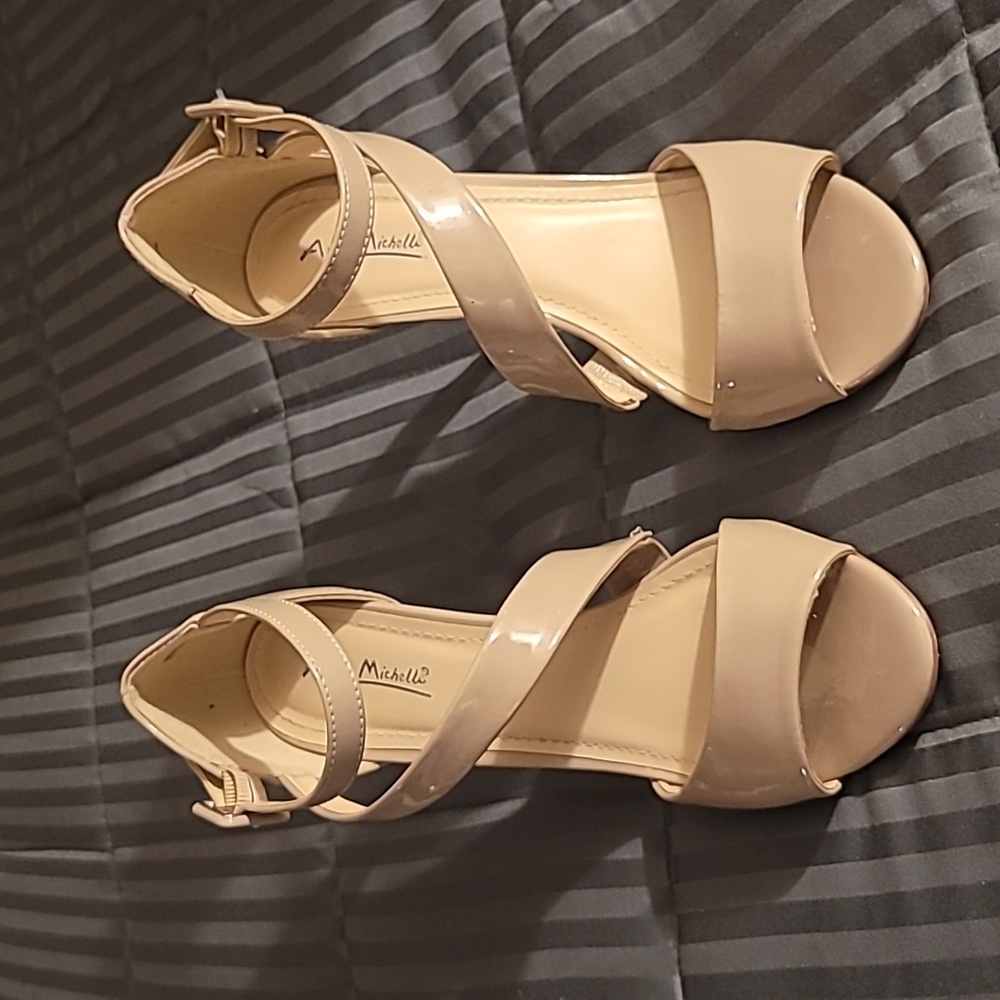 Beige Peeptoe Heels